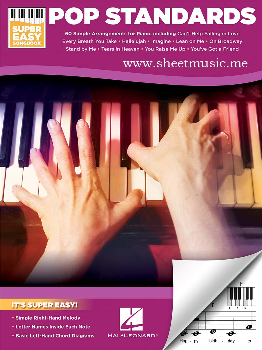 Pop Standards - Super Easy Songbook. Sheet music for piano with